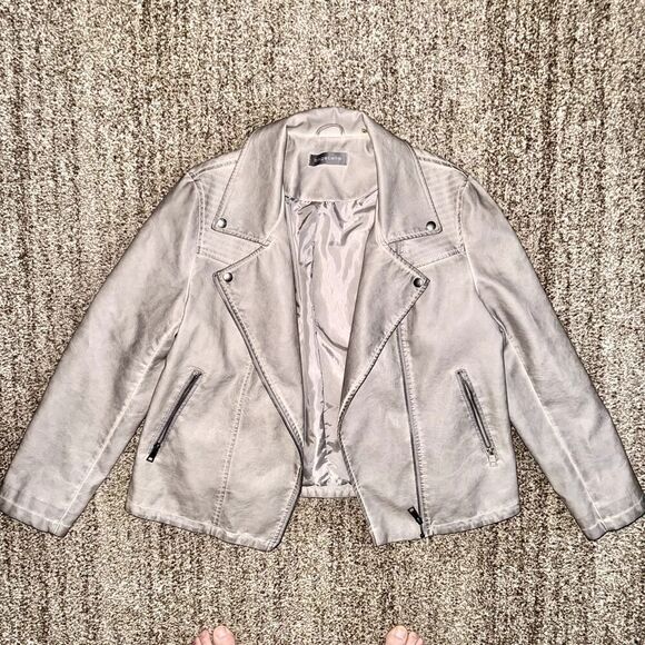 Bagatelle Women's Full Zip Faux Leather Tan Motorcycle Jacket Size XL - Picture 4 of 13